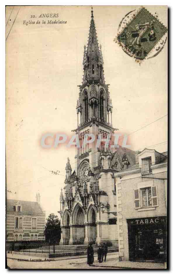 CPA Angers Eglise de la Madeleine Tabac