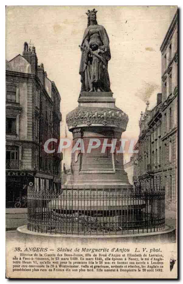 CPA Angers Statue de Marguerite d'Anjou Heroine de la Guerre des Doux