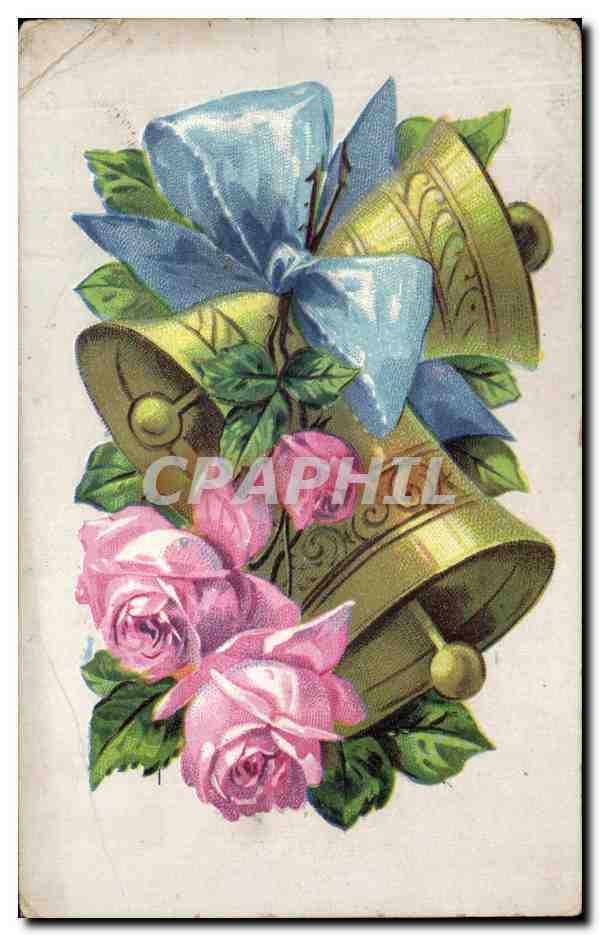 CPA Fantaise Fleurs Cloches 
