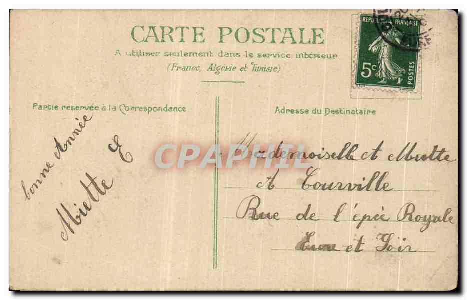 CPA Fantaise Fleurs Cloches  — Verso