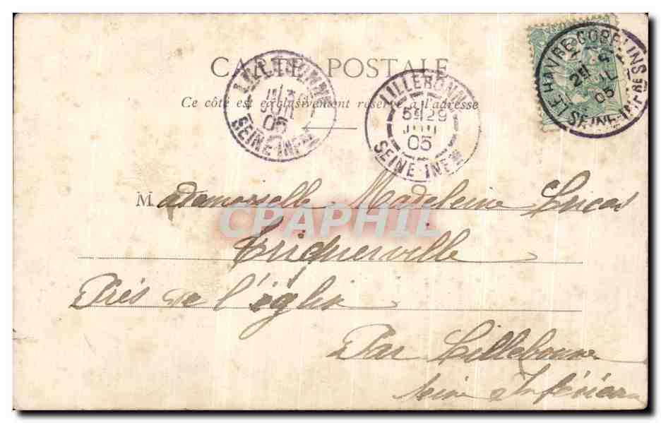 Soldat écrivant une lettre à sa fiancée — Pitou à sa Françoise — éditeur : P. Baudoin & Cie - Nancy — Verso