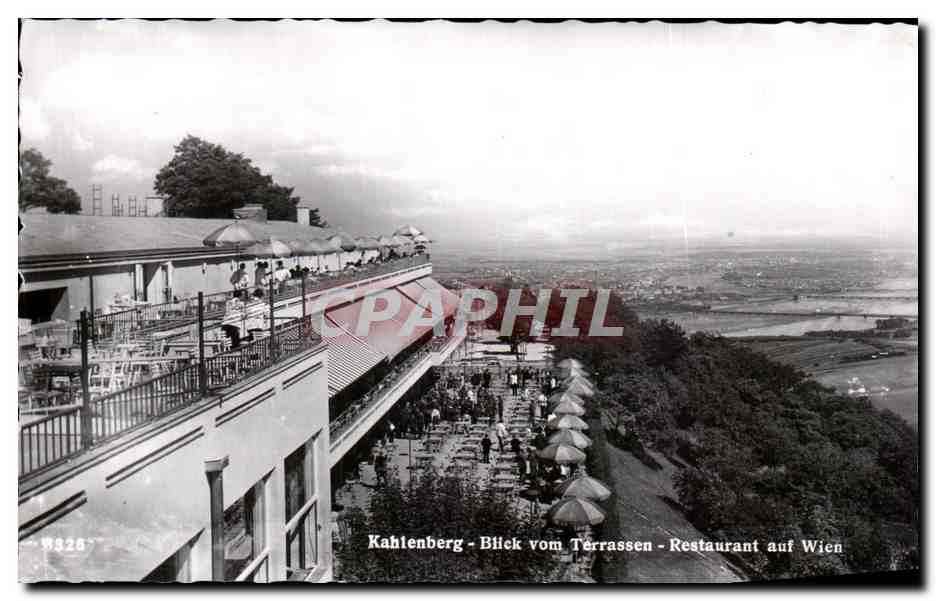 CPA Kahlenberg Blick Vom Terrassen Restaurant Auf Wien