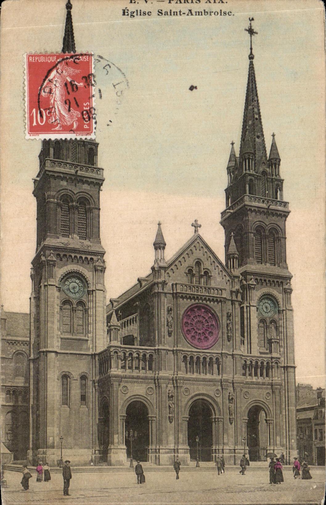 CPA Paris Eglise Saint Ambroise