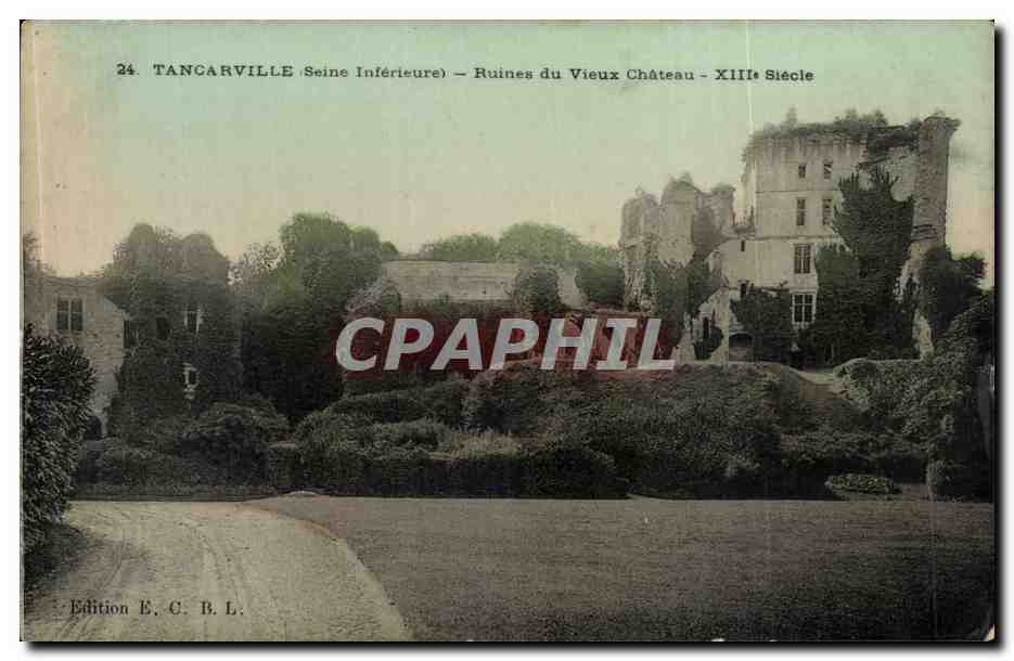 CPA Tancarville Ruines Du Vieux Chateau