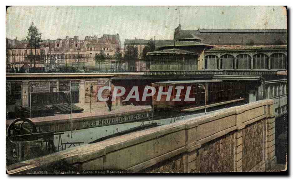 CPA Paris metro Gare de la Bastille