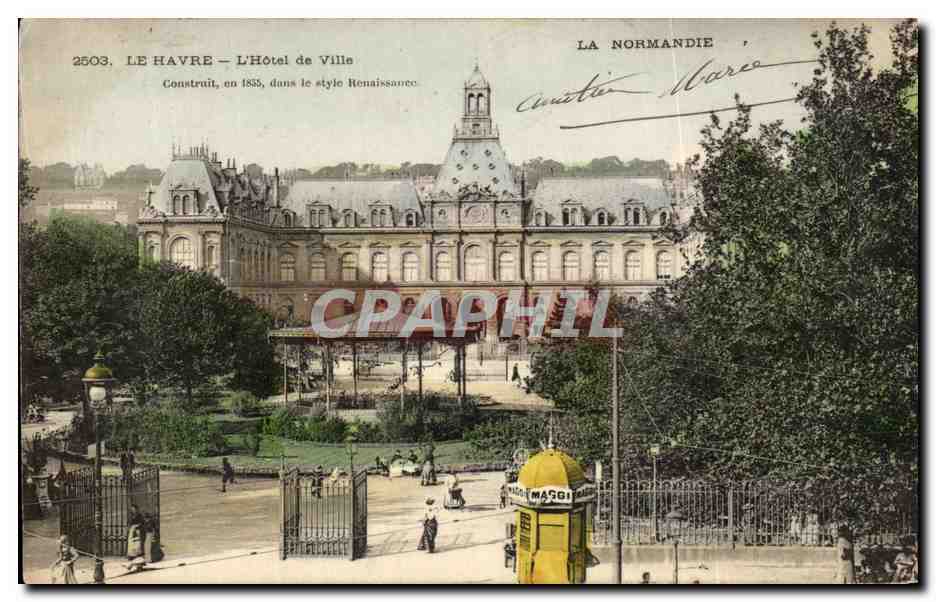 CPA Le Havre L'Hotel de Ville La Normandie Maggi
