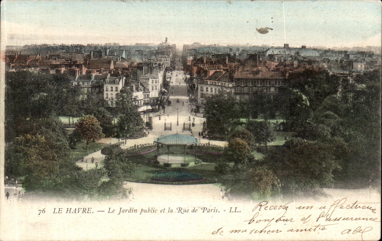 CPA Le Havre Le Jardin Public et la Rue de Paris
