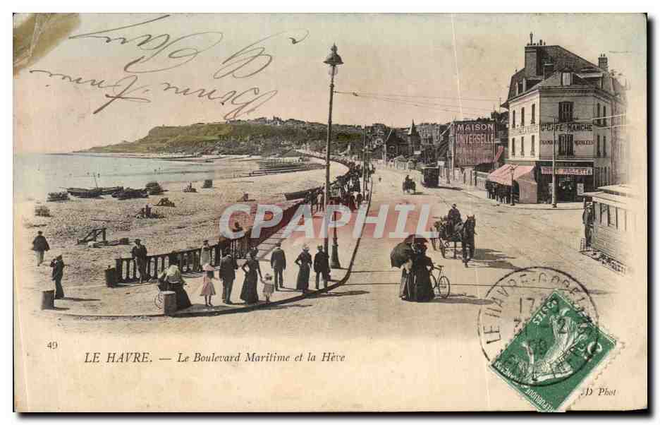 CPA Le Havre Le Boulevard Maritime et la Heve