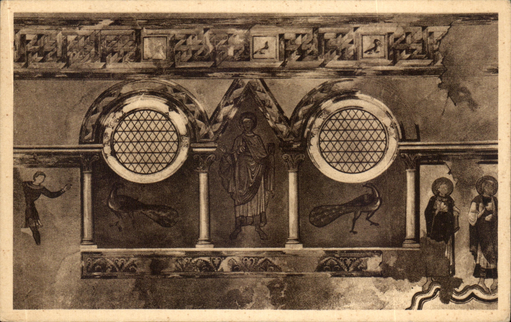 Le Baptistère Saint-Jean — Peinture du XIIe siècle sur le mur septentrional — Poitiers