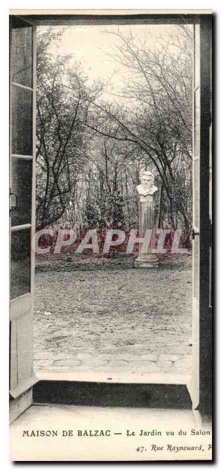 CPA Maison De Balzac Le Jardin vu du Salon Rue Raunouard Paris 