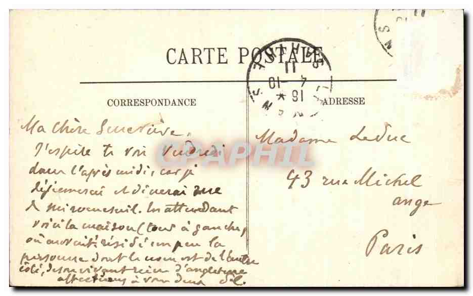 CPA Le Mans Cour du Musee de la Reine Berengere — Verso