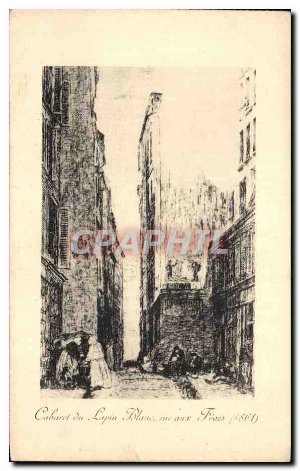 CPA Cabanet du Lapin Blanc Rue aux Feves 1861 Paris 