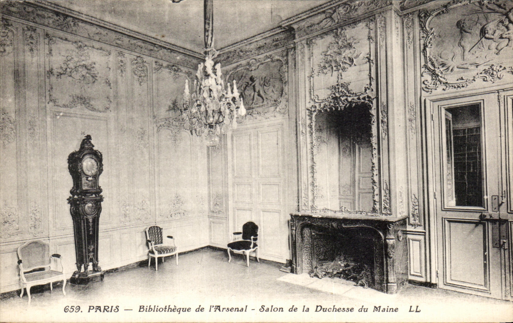 CPA Paris Bibliotheque de l'Arsenal Salon de la Duchesse du Maine Library