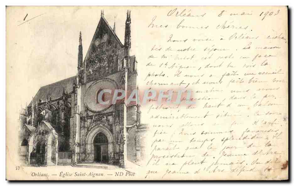 CPA Orleans Eglise Saint Aignan