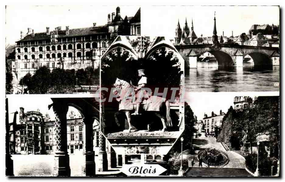 CPA Blois Aile Francois Le Grand Pont et L'Eglise St Nicolas 