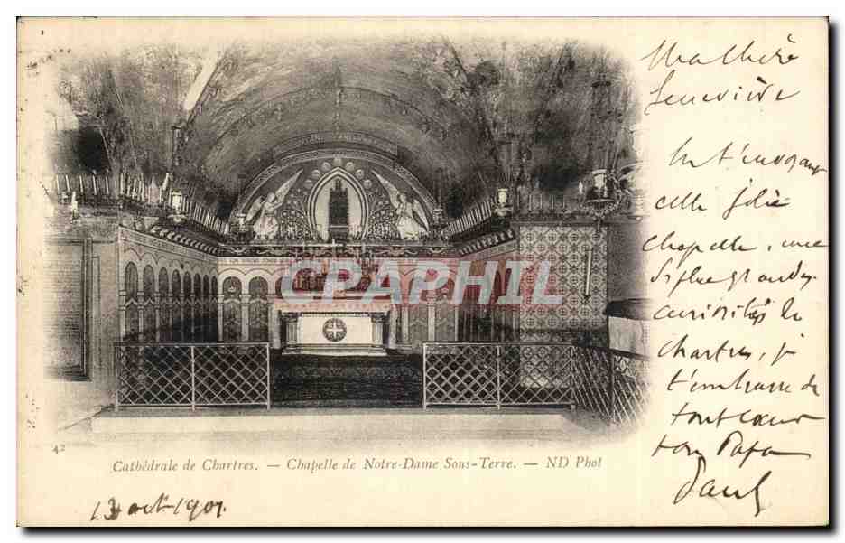 CPA Chartres Cathedrale de Chartres Chapelle de Notre Dame Sous Terre