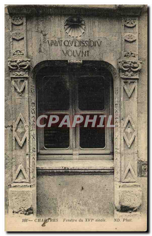 CPA Chartres Fenetre du 16eme