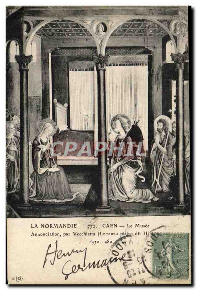 CPA La Normandie Caen Le Musee Annonciation par Vecchietta