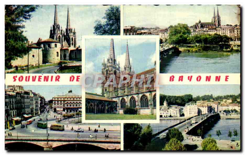 CPA Bayonne Chateau Vieux Le Pont Saint Esprit et l'Adour