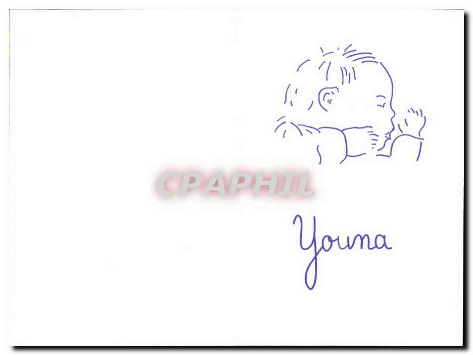 Carte faire part Naissance Youna Chateaubriant Zerrouki Ferce 1995
