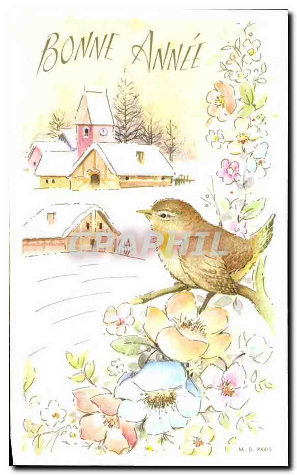 CPM Carte faire part de naissance Emmanuelle Sevestre Lapin RAbbit 