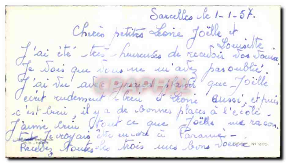 CPA fantaisie Enfants Patins a glace Bonne Annee Ice skating — Rückseite