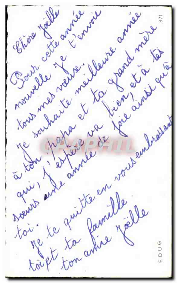 CPA Fantaisie Femme Chien Bonne annee — Verso
