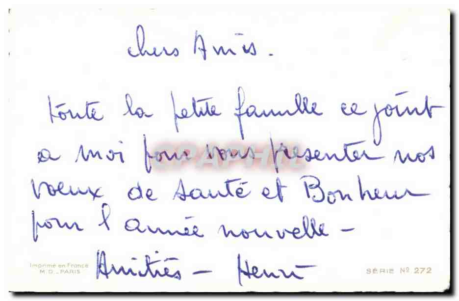 CPA Fantaisie Bonne annee Biches  — Rückseite