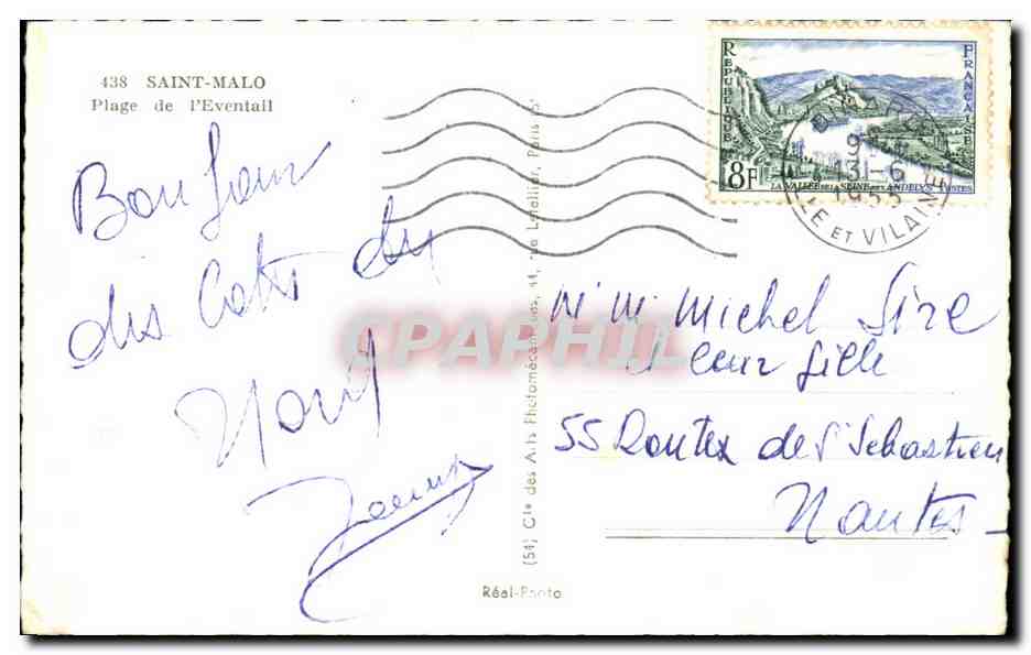 Plage de l'Eventail — Saint-Malo — Cap — Verso