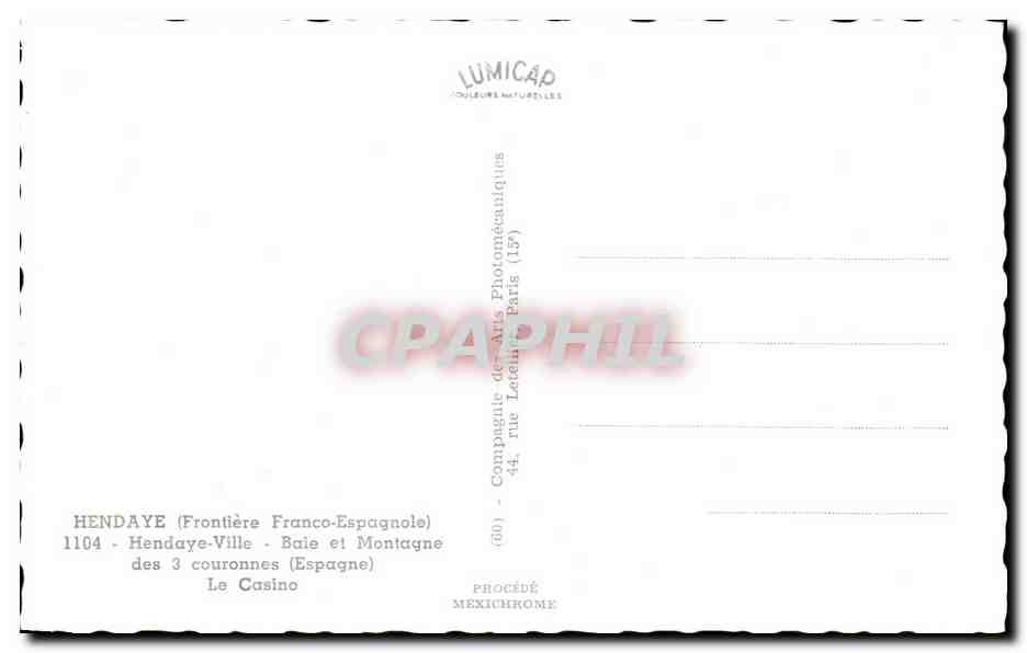 Hendaye — Vue panoramique et le Casino — Lumicap — Reverso