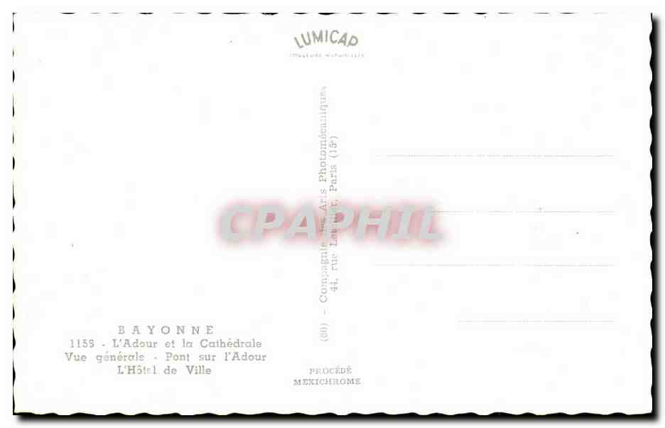 CPA Souvenir De Bayonne — Verso