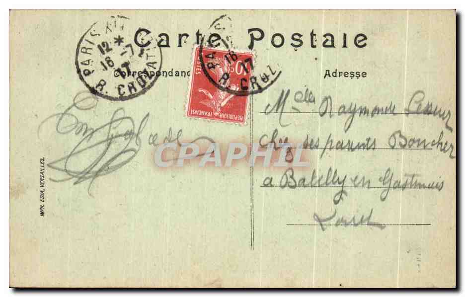 CPA Parais Le Funiculaire de Montmartre et Le Basilique du Sacre Coeur — Rückseite