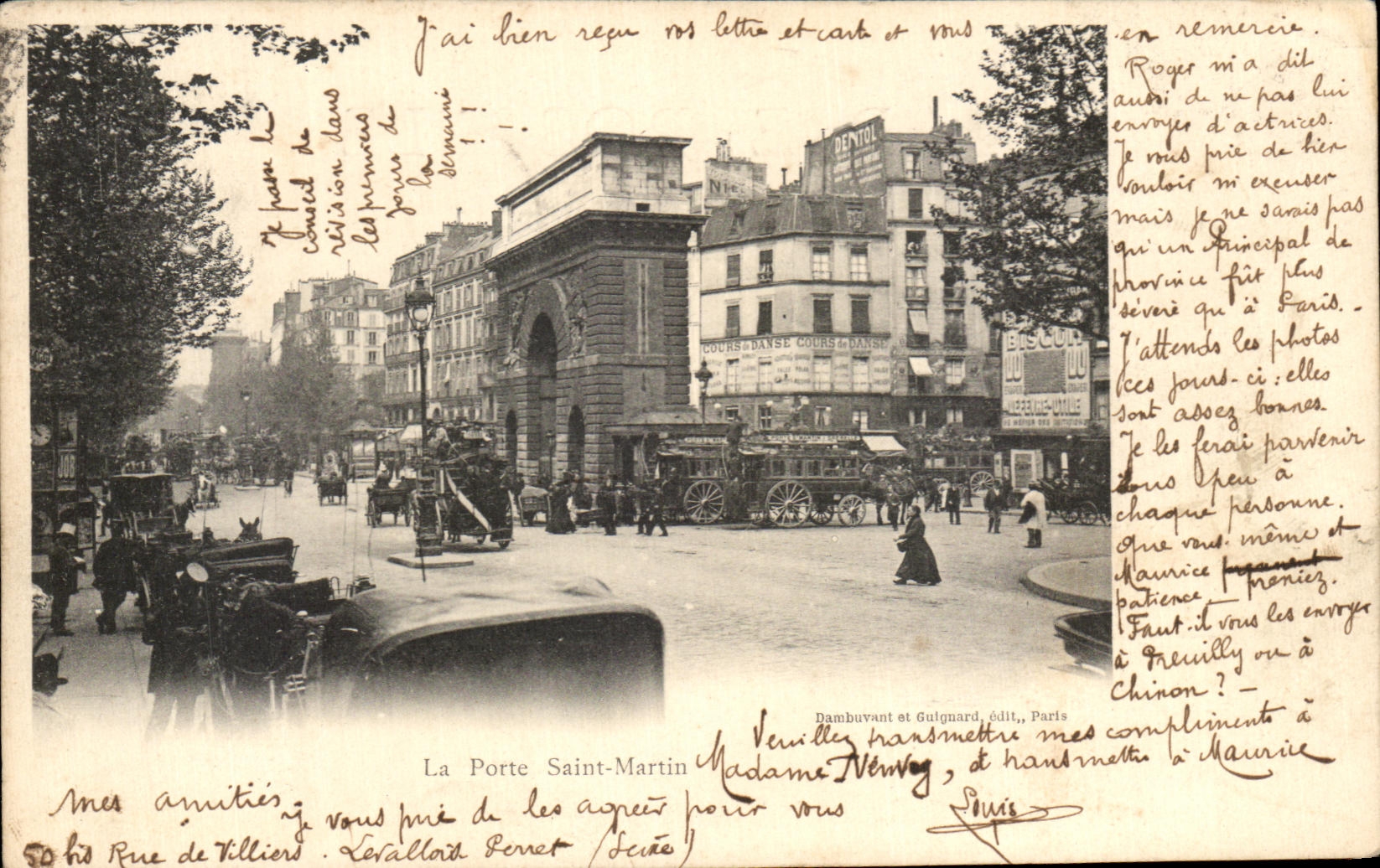 CPA La Porte Saint Martin Paris 
