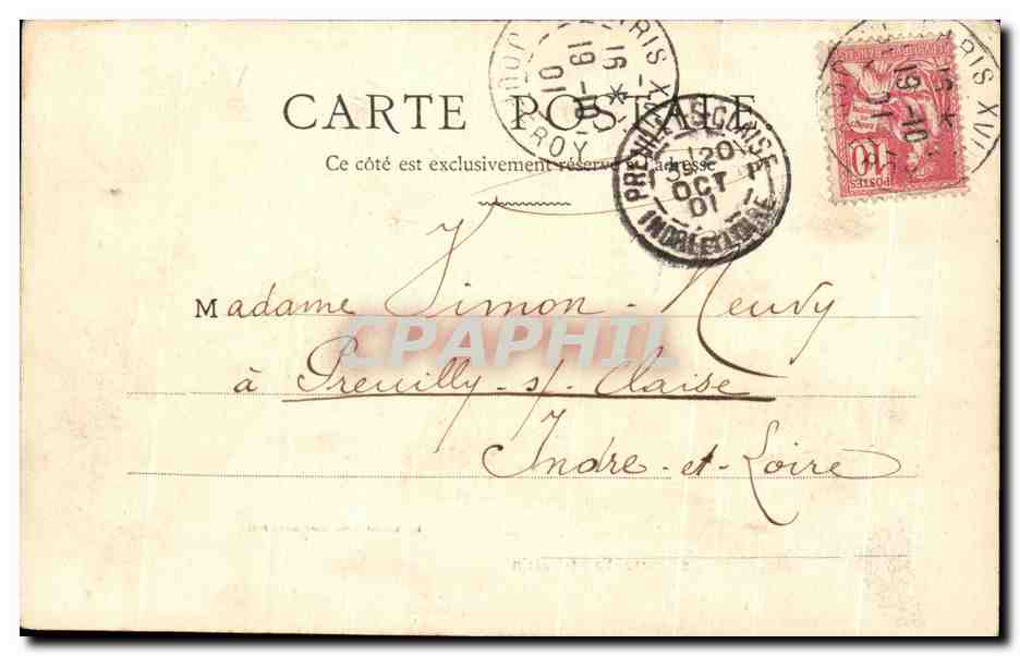 CPA La Porte Saint Martin Paris  — Rückseite