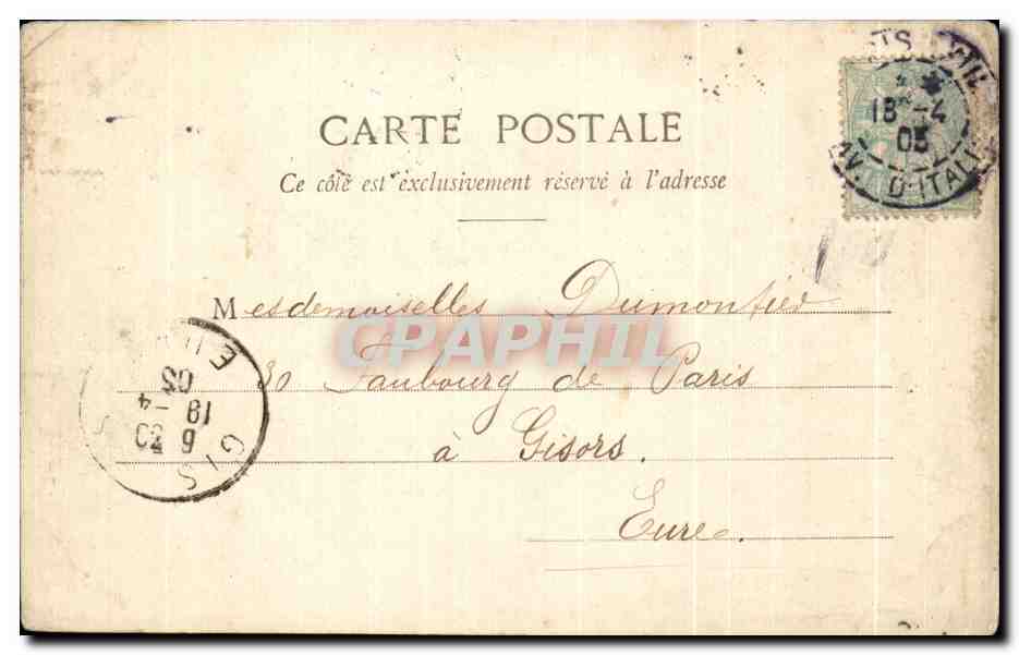 CPA Paris Rue de la Barre a Montmartre Sacre Coeur  — Rückseite