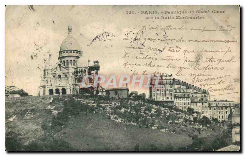 CPA Paris Basilique du Sacre Coeur Sur la Butte montmartre