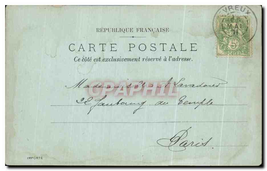 CPA Paris Le La Madeleine — Rückseite