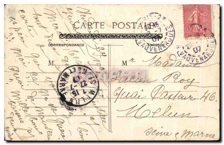 CPA Paris Eglise St Leu — Verso