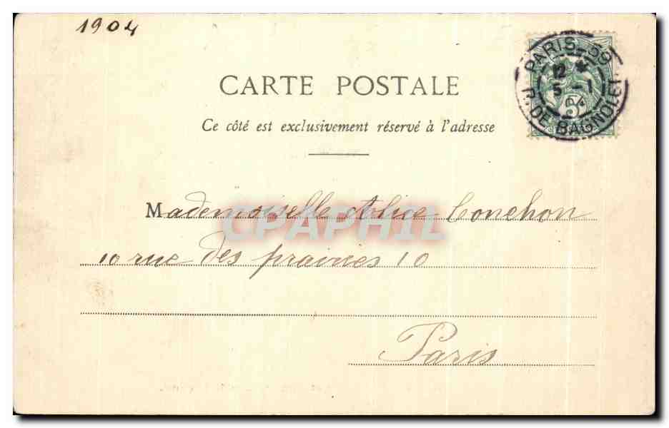 CPA Paris Fontaine Et Square Des Innocents — Verso