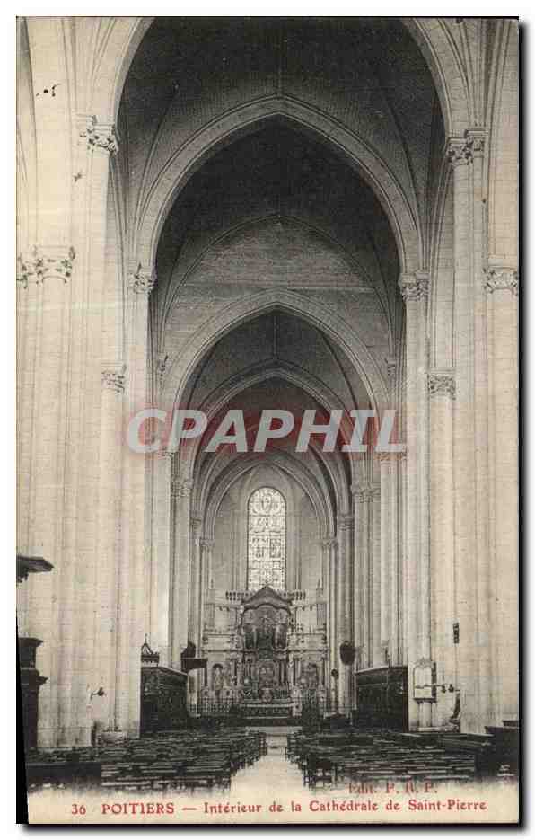 Poitiers — Intérieur de la Cathédrale de Saint-Pierre — Édit. P. R. P.