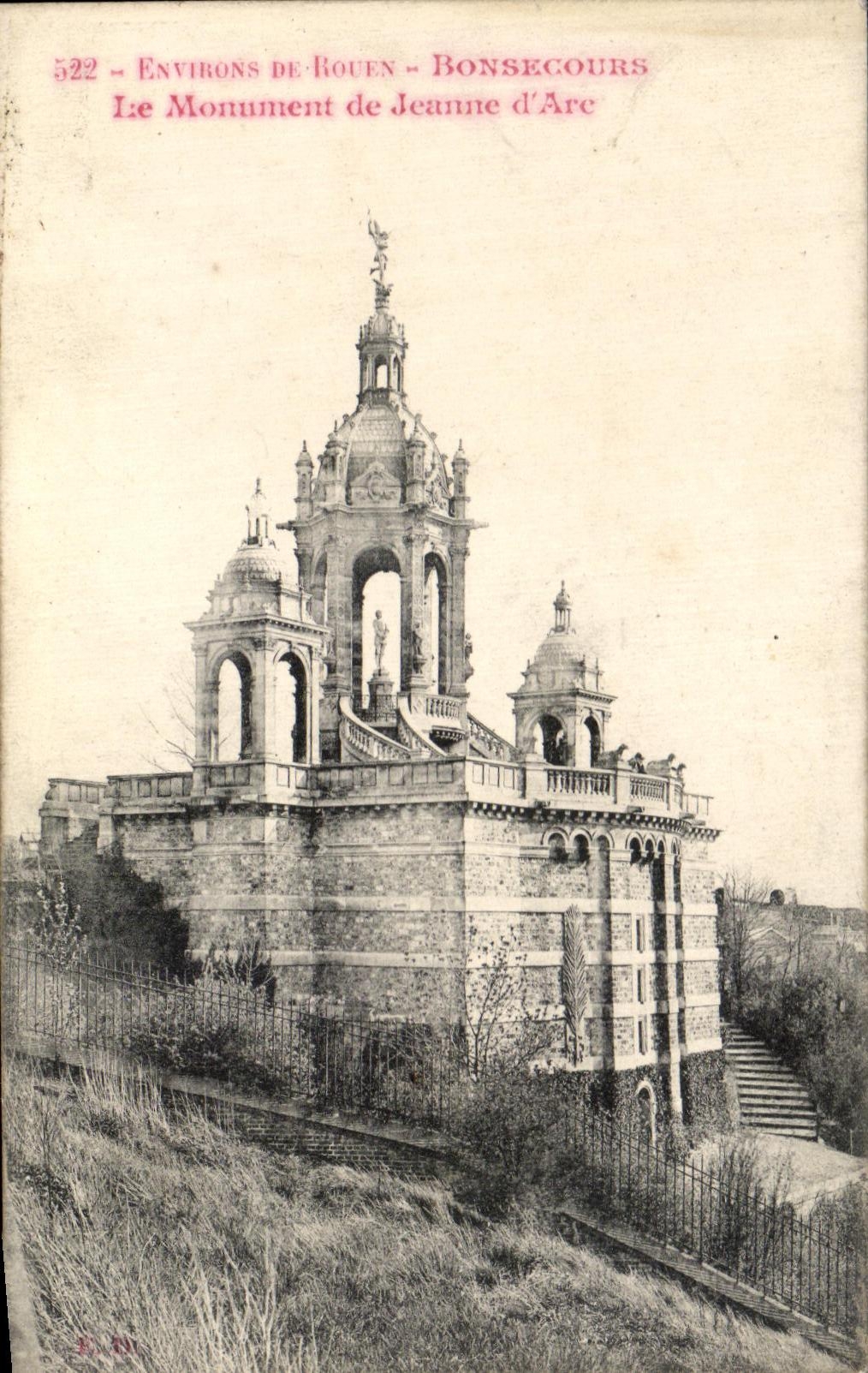 CPA Environs De Rouen Bonsecours Le Monument De Jeanne d'Arc