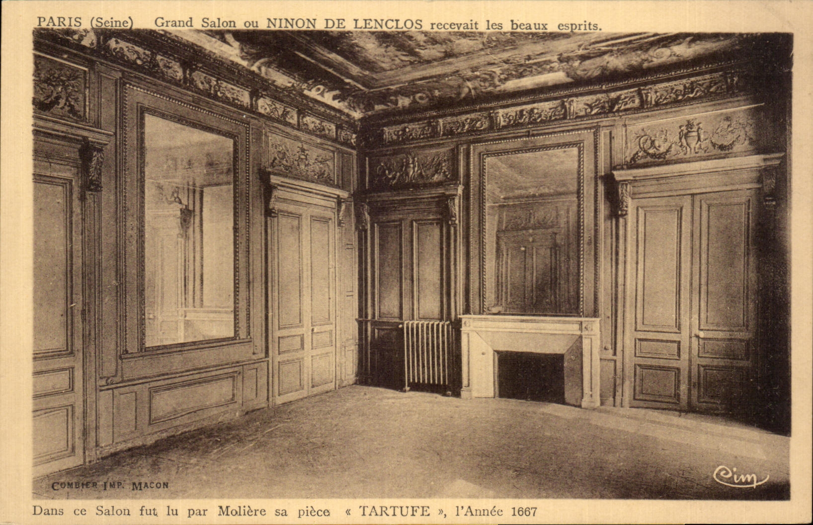 CPA Paris Grand Ssalon Ou Ninon De Lenclos Recevait Les Beaux Esprits Moliere Tartuffe
