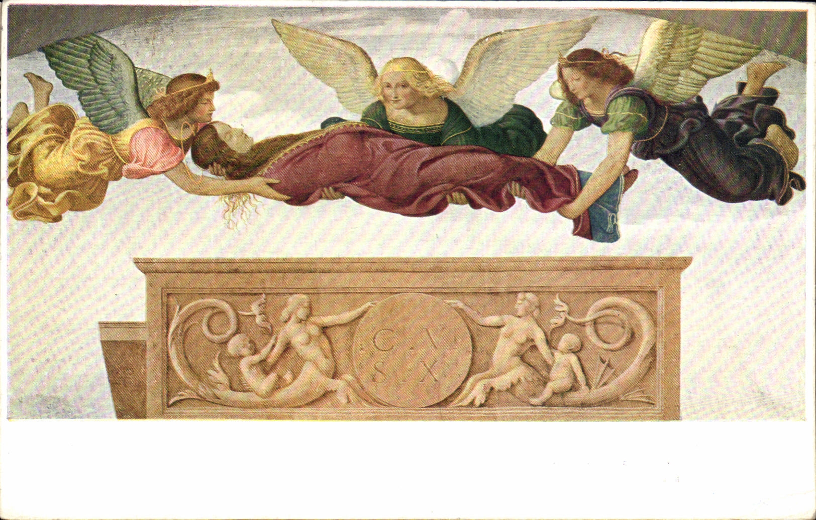 CPA Luini La salma di S Caterina trasportata dagli angeli Milano 