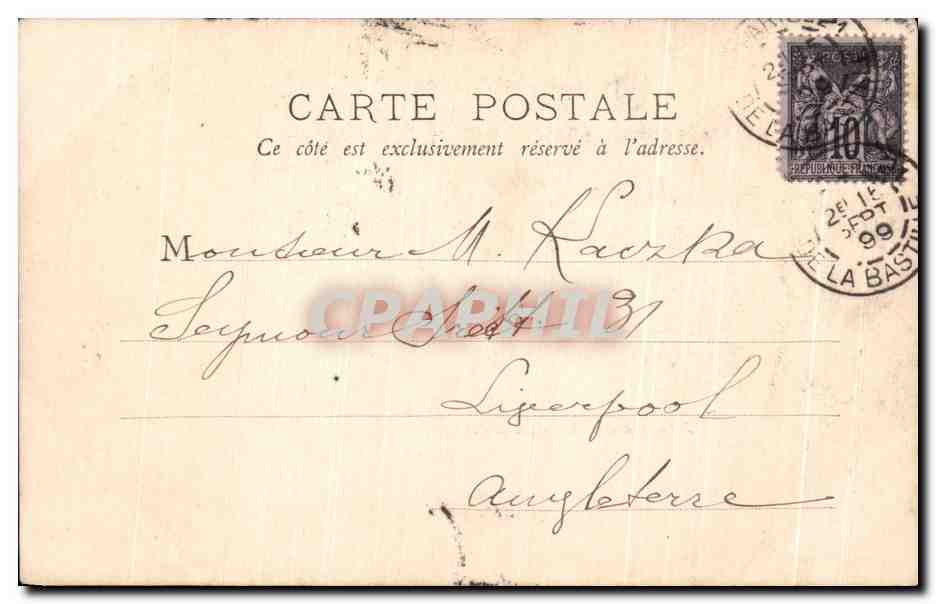 CPA Avenue du Bois De Boulogne Paris Carte 1899 — Rückseite