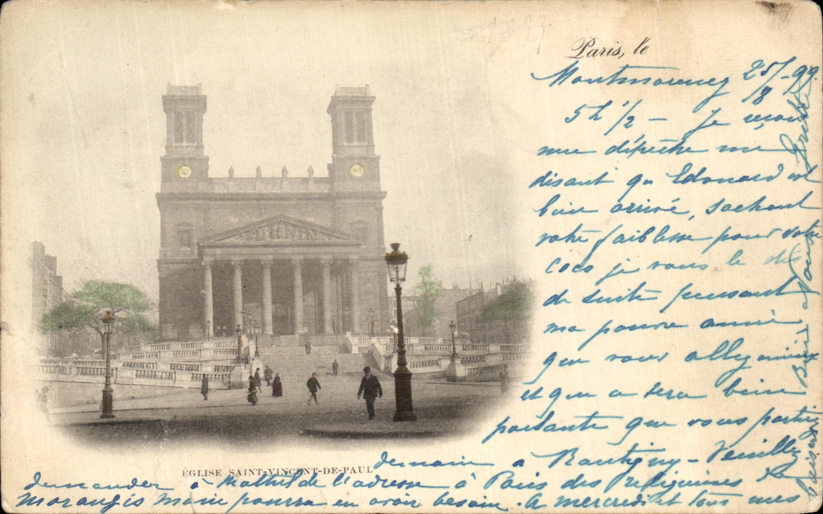 CPA Eglise Saint Vincent de Paul Paris carte 1899
