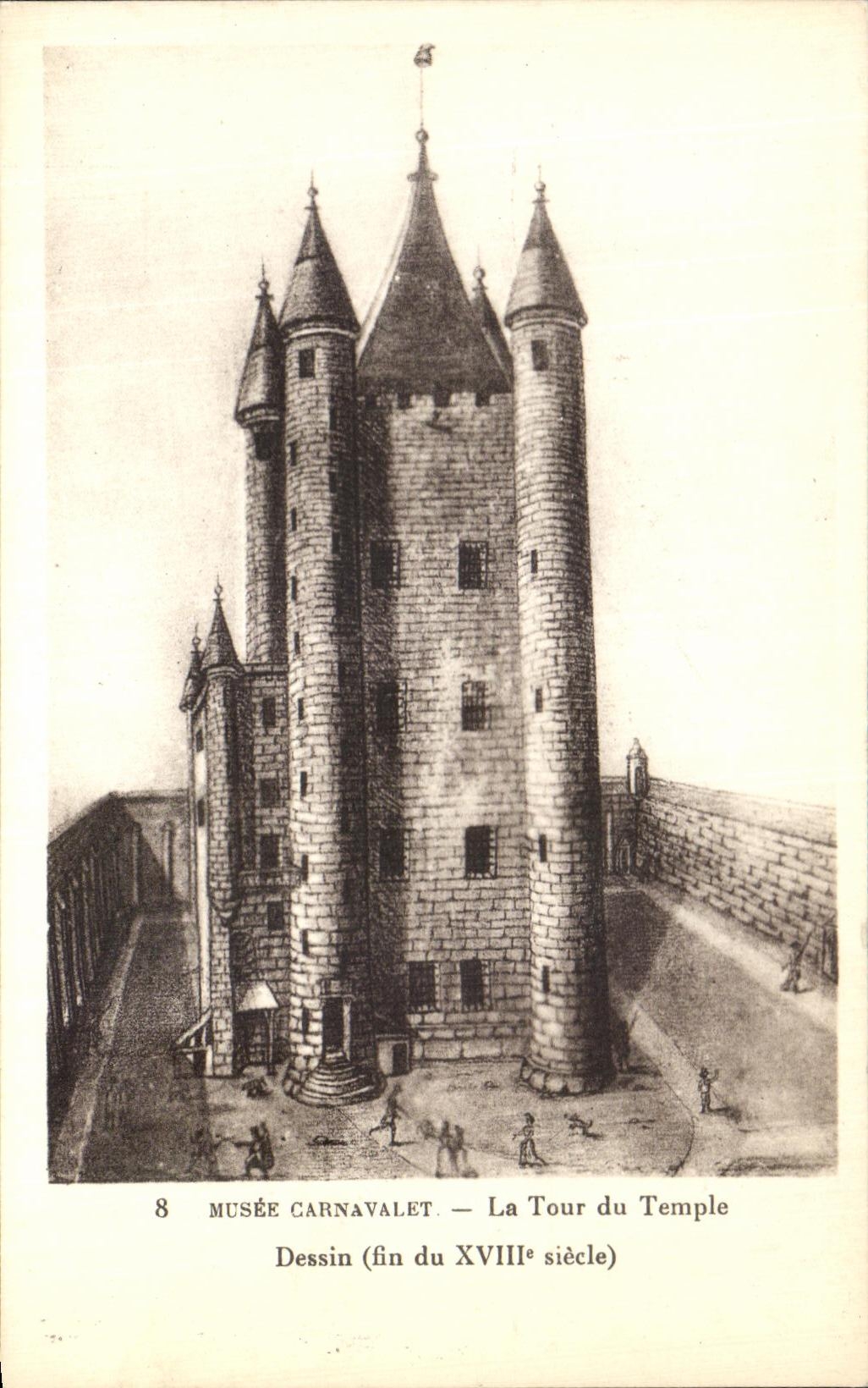 CPA Musee Carnavalet La Tour du Temple Dessin Paris 