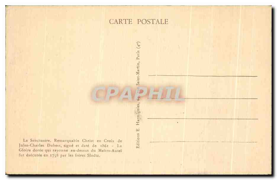 CPA Paris Eglise Saint Merry — Verso