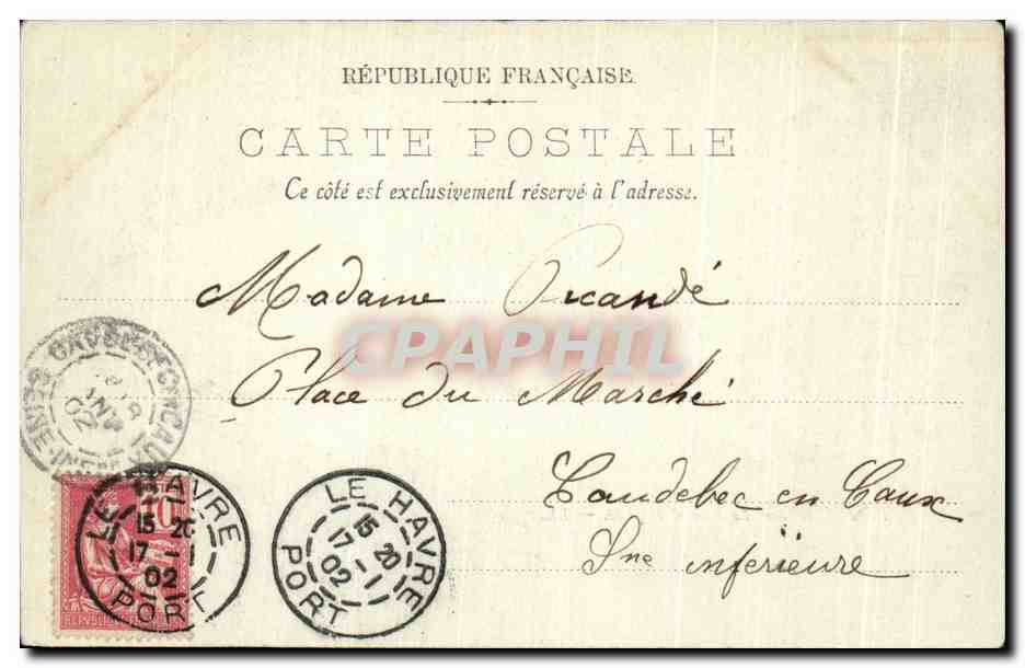 CPA Le Havre Le Nouvel Hopital — Rückseite