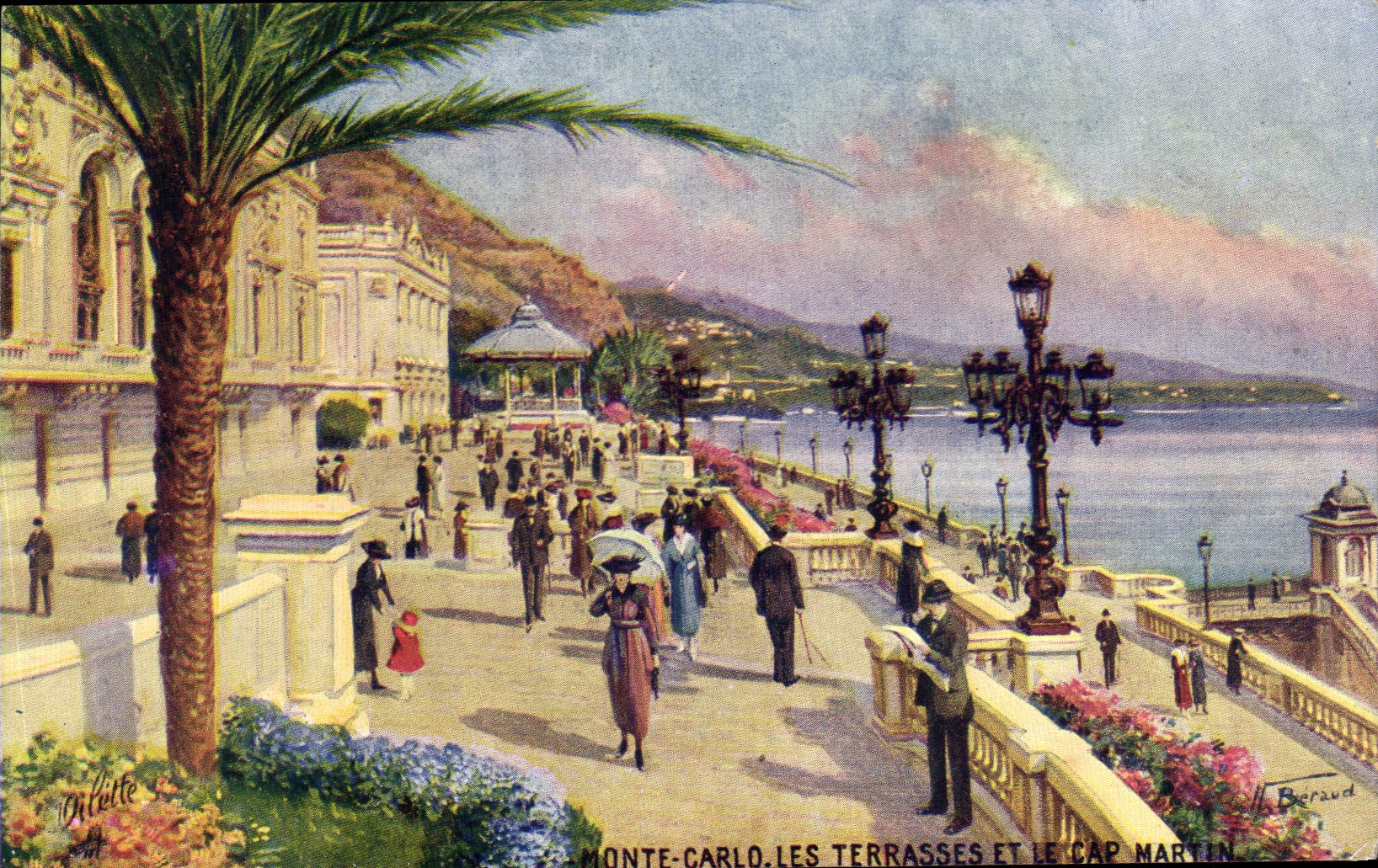 CPA Monte Carlo Les Terrasses Et Le Cap Martin Monaco