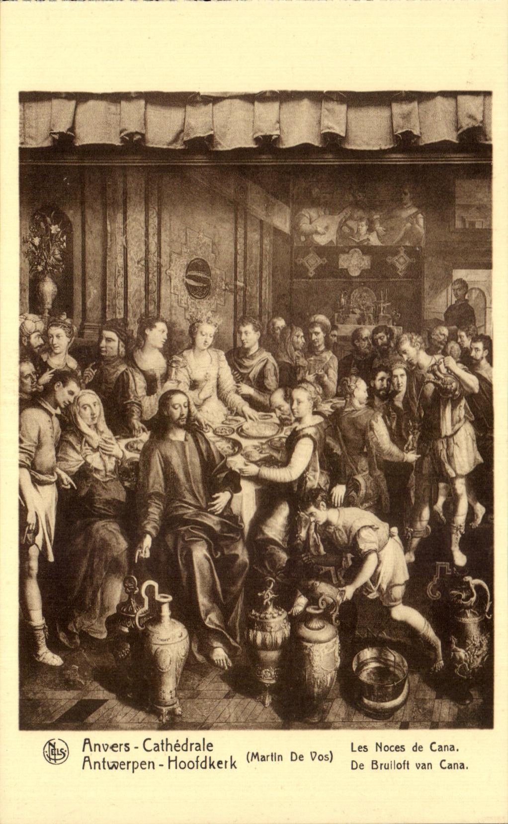 CPA Anvers Cathedrale Antwerpen Hoofdkerk Les noces de Cana Martin de Vos 